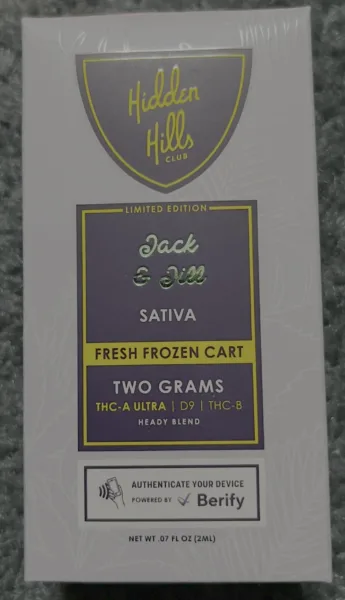 cartucho | hidden hills fresh frozen | thcb, thca ultra y d9 | 2 gr | calidad premium