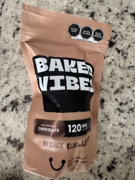 Baked Vibes | Mini galletas con chispas de chocolate | 6 pzas | 120mg de HHC photo review