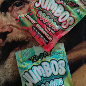 trap'd out | gomitas jumbos thc a + delta 9 thc + thc p 3000 mg | 2 piezas