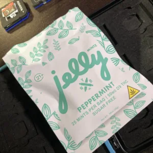 deliciosas mentas infusionadas | not your bakery jelly | delta 9 thc | 50 mg por bolsa | 25 piezas