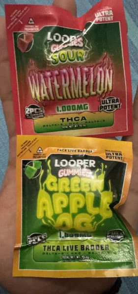 LOOPER | Gomitas de THCA | Delta 9 + HHC + Delta 8 | 1000 MG | Alta potencia | 2 pz photo review