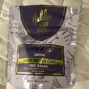 cartucho | hidden hills | vvs d9 + thca + thcp + fresh frozen | 2 gr | calidad premium