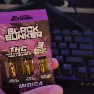 paquete 3 pzs cartuchos de wax 1g c/u | “black bunker” | thc variedad de sabores | 3 piezas